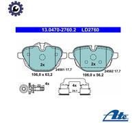 BRAKE PAD SET DISC BRAKE 13.0470-2760.2 FOR BMW N52B25BF/B/AF/A 2.5L 6cyl 5 F10