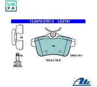 ATE 13.0470-2761.2 Brake pad set