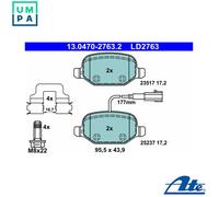 ATE Brake Pad Set 13.0470-2763.2, Disc Brake, Fits Alfa Romeo MiTo 0.9 TwinAir