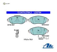 ATE Brake pad set incl. wear warning contact 13.0470-2764.2 Brake pads,Brake pad set, disc brake VW,SEAT,Passat Variant (365),SHARAN (7N1, 7N2)