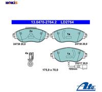 Brake pads 13.0470-2764.2 ATE for VW SEAT SKODA