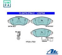 Brake pads 13.0470-2764.2 ATE for VW SEAT SKODA