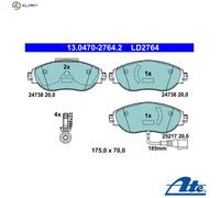 Brake pads 13.0470-2764.2 ATE for VW SEAT SKODA