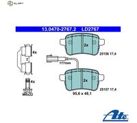 Brake pads 13.0470-2767.2 ATE for ALFA ROMEO GIULIETTA