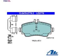 BRAKE PAD SET DISC BRAKE 13.0470-2776.2 FOR MERCEDES-BENZ M 166.940 1.4L 4cyl
