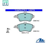 ATE Brake Pads 13.0470-2778.2 for Mercedes‑Benz A‑Class & B‑Class (W176/W246/W242)
