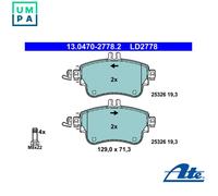 BRAKE PAD SET DISC BRAKE 13.0470-2778.2 FOR MERCEDES-BENZ OM 651.901 1.8L 4cyl