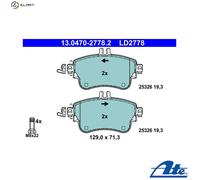 ATE Brake Pads 13.0470-2778.2 for Mercedes‑Benz A‑Class & B‑Class (W176/W246/W242)