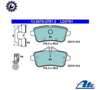 ATE Brake Pad Set 13.0470-2781.2 Disc Brake for Mercedes-Benz M-Class GLE Coupe