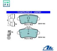 ATE Brake Pad Set 13.0470-2781.2 Disc Brake for Mercedes-Benz M-Class GLE Coupe