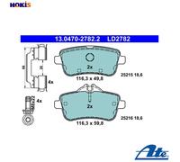 BRAKE PAD SET DISC BRAKE 13.0470-2782.2 FOR MERCEDES-BENZ OM 651.960 2.1L 4cyl
