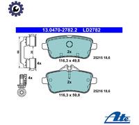 ATE 13.0470-2782.2 Brake pad set