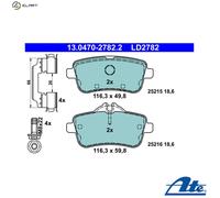 ATE 13.0470-2782.2 Brake pad set