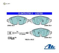 Fits ATE 13.0470-2785.2 Brake Pad Set, disc brake DE stock