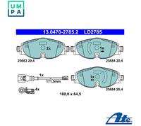 ATE Brake Pad Set 13.0470-2785.2 - Front Disc Brake for VW/SEAT/AUDI/SKODA/CUPRA