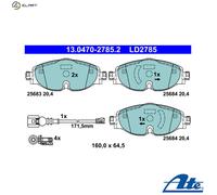 ATE Brake Pad Set 13.0470-2785.2 - Front Disc Brake for VW/SEAT/AUDI/SKODA/CUPRA