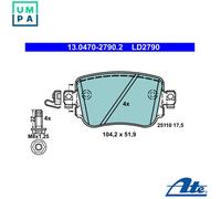 Brake pads 13.0470-2790.2 ATE for VW AUDI SEAT SKODA