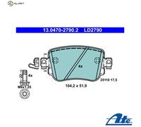 Brake pads 13.0470-2790.2 ATE for VW AUDI SEAT SKODA