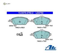 Brake pads 13.0470-2792.2 ATE for MERCEDES-BENZ C-CLASS C-CLASS T-Model E-CLASS