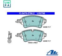 ATE Rear Brake Pads 13.0470-2796.2 Ceramic – for Audi & VW (A5/Q5/Q7/A4 B9/A6 C8)