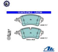 REAR BRAKE PADS SET 13.0470-2796.2 ATE I