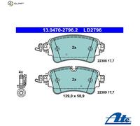 REAR BRAKE PADS SET 13.0470-2796.2 ATE I