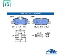 BRAKE PAD SET DISC BRAKE 13.0470-2797.2 FOR MINI B37 C15 A 1.5L B3815A 1.5L 3cyl