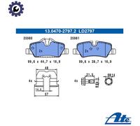BRAKE PAD SET DISC BRAKE 13.0470-2797.2 FOR MINI B37 C15 A 1.5L B3815A 1.5L 3cyl