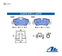Brake pads 13.0470-2797.2 ATE for MINI MINI MINI Convertible