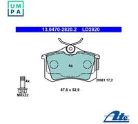 ATE 13.0470-2820.2 Brake pad set
