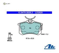 BRAKE PAD SET DISC BRAKE 13.0470-2820.2 FOR SKODA KAMIQ OCTAVIA/II/Combi YETI