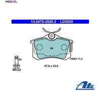 BRAKE PAD SET DISC BRAKE 13.0470-2820.2 FOR SKODA KAMIQ OCTAVIA/II/Combi YETI