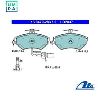 ATE 13.0470-2837.2 Brake pad set