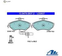 ATE 13.0470-2837.2 Brake pad set