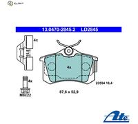 ATE 13.0470-2845.2 Brake pad set