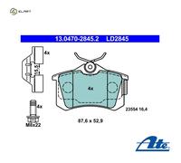 ATE 13.0470-2845.2 Brake pad set