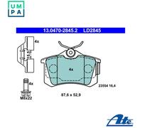 BRAKE PAD SET DISC BRAKE 13.0470-2845.2 FOR RENAULT CLIO/III/Sportour/EURO/Van