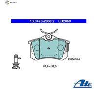 Brake pads 13.0470-2860.2 ATE for AUDI VW