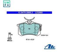 BRAKE PAD SET DISC BRAKE 13.0470-2860.2 FOR VW GOLF/VI/Convertible/PLUS/CITY EOS