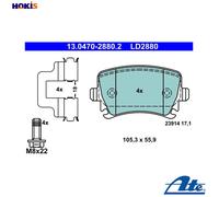 BRAKE PAD SET DISC BRAKE 13.0470-2880.2 FOR SKODA VW BORA GOLF/VI SCIROCCO 2.0L