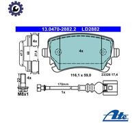ATE 13.0470-2882.2 Brake pad set