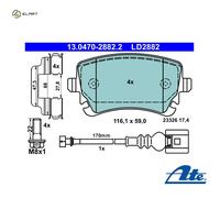 ATE 13.0470-2882.2 Brake pad set