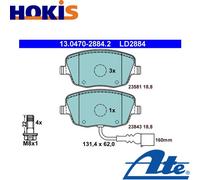 Brake pads 13.0470-2884.2 ATE for SKODA VW SEAT