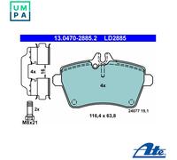 Brake pads 13.0470-2885.2 ATE for MERCEDES-BENZ A-CLASS
