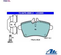 Brake pads 13.0470-2885.2 ATE for MERCEDES-BENZ A-CLASS