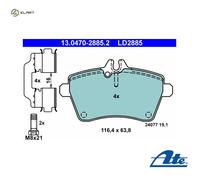 Brake pads 13.0470-2885.2 ATE for MERCEDES-BENZ A-CLASS