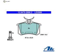 BRAKE PAD SET DISC BRAKE 13.0470-2886.2 FOR VW GOLF/IV/Mk AUDI A6/S6 AQA 1.8L A6
