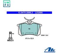 ATE Brake Pad Set 13.0470-2886.2 Disc Brake for VW Polo III Classic 1.6L