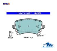 Brake pads 13.0470-2888.2 ATE for AUDI A6 C6 A6 C6 Avant A6 Allroad C6