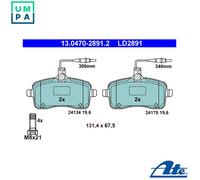 ATE 13.0470-2891.2 Brake pad set